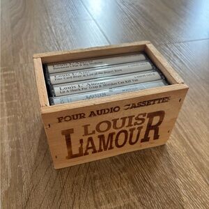 Louis L'Amour Classic Westerns audio cassettes in wooden box
